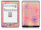 Kearas Flowers on Pink - Decal Style Skin (fits 4th Gen Kindle with 6inch display and no keyboard)