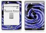 Alecias Swirl 02 Blue - Decal Style Skin (fits 4th Gen Kindle with 6inch display and no keyboard)
