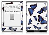 Butterflies Blue - Decal Style Skin (fits 4th Gen Kindle with 6inch display and no keyboard)