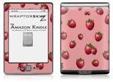 Strawberries on Pink - Decal Style Skin (fits 4th Gen Kindle with 6inch display and no keyboard)