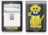 Puppy Dogs on Black - Decal Style Skin (fits 4th Gen Kindle with 6inch display and no keyboard)
