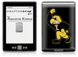 Iowa Hawkeyes Herky on Black - Decal Style Skin (fits 4th Gen Kindle with 6inch display and no keyboard)
