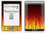 Fire on Black - Decal Style Skin (fits 4th Gen Kindle with 6inch display and no keyboard)