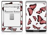 Butterflies Pink - Decal Style Skin (fits 4th Gen Kindle with 6inch display and no keyboard)