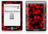 Skulls Confetti Red - Decal Style Skin (fits 4th Gen Kindle with 6inch display and no keyboard)