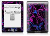 Twisted Garden Hot Pink and Blue - Decal Style Skin (fits 4th Gen Kindle with 6inch display and no keyboard)