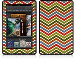 Amazon Kindle Fire (Original) Decal Style Skin - Zig Zag Colors 01