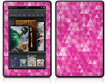 Amazon Kindle Fire (Original) Decal Style Skin - Triangle Mosaic Fuchsia