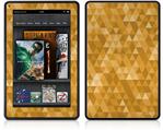 Amazon Kindle Fire (Original) Decal Style Skin - Triangle Mosaic Orange