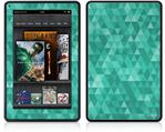 Amazon Kindle Fire (Original) Decal Style Skin - Triangle Mosaic Seafoam Green