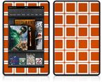 Amazon Kindle Fire (Original) Decal Style Skin - Squared Burnt Orange