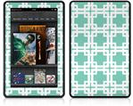 Amazon Kindle Fire (Original) Decal Style Skin - Boxed Seafoam Green