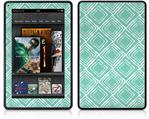 Amazon Kindle Fire (Original) Decal Style Skin - Wavey Seafoam Green
