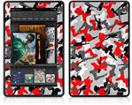Amazon Kindle Fire (Original) Decal Style Skin - Sexy Girl Silhouette Camo Red