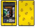 Amazon Kindle Fire (Original) Decal Style Skin - Anchors Away Yellow