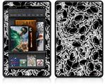 Amazon Kindle Fire (Original) Decal Style Skin - Scattered Skulls Black