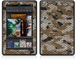 Amazon Kindle Fire (Original) Decal Style Skin - HEX Mesh Camo 01 Tan