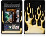 Amazon Kindle Fire (Original) Decal Style Skin - Metal Flames Yellow