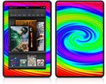 Amazon Kindle Fire (Original) Decal Style Skin - Rainbow Swirl