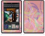Amazon Kindle Fire (Original) Decal Style Skin - Neon Swoosh on Pink