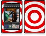 Amazon Kindle Fire (Original) Decal Style Skin - Bullseye Red and White
