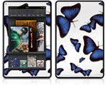 Amazon Kindle Fire (Original) Decal Style Skin - Butterflies Blue
