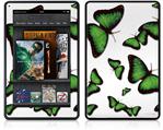 Amazon Kindle Fire (Original) Decal Style Skin - Butterflies Green