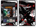 Amazon Kindle Fire (Original) Decal Style Skin - Abstract 02 Red
