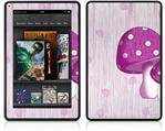 Amazon Kindle Fire (Original) Decal Style Skin - Mushrooms Hot Pink