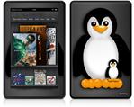 Amazon Kindle Fire (Original) Decal Style Skin - Penguins on Black