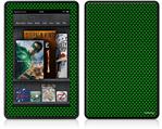 Amazon Kindle Fire (Original) Decal Style Skin - Carbon Fiber Green