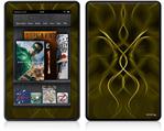 Amazon Kindle Fire (Original) Decal Style Skin - Abstract 01 Yellow