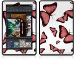 Amazon Kindle Fire (Original) Decal Style Skin - Butterflies Pink