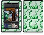 Amazon Kindle Fire (Original) Decal Style Skin - Petals Green