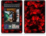 Amazon Kindle Fire (Original) Decal Style Skin - Skulls Confetti Red