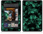 Amazon Kindle Fire (Original) Decal Style Skin - Skulls Confetti Seafoam Green