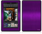 Amazon Kindle Fire (Original) Decal Style Skin - Simulated Brushed Metal Purple