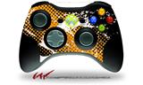 Halftone Splatter White Orange - Decal Style Skin fits Microsoft XBOX 360 Wireless Controller (CONTROLLER NOT INCLUDED)
