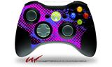 Halftone Splatter Blue Hot Pink - Decal Style Skin fits Microsoft XBOX 360 Wireless Controller (CONTROLLER NOT INCLUDED)