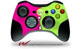 Ripped Colors Hot Pink Neon Green - Decal Style Skin fits Microsoft XBOX 360 Wireless Controller (CONTROLLER NOT INCLUDED)