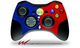 Ripped Colors Blue Red - Decal Style Skin fits Microsoft XBOX 360 Wireless Controller (CONTROLLER NOT INCLUDED)