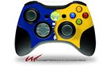 Ripped Colors Blue Yellow - Decal Style Skin fits Microsoft XBOX 360 Wireless Controller (CONTROLLER NOT INCLUDED)
