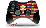 Painted Faded and Cracked USA American Flag - Decal Style Skin fits Microsoft XBOX 360 Wireless Controller (CONTROLLER NOT INCLUDED)
