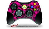 Scattered Skulls Hot Pink - Decal Style Skin fits Microsoft XBOX 360 Wireless Controller (CONTROLLER NOT INCLUDED)