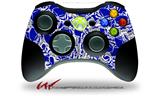 Scattered Skulls Royal Blue - Decal Style Skin fits Microsoft XBOX 360 Wireless Controller (CONTROLLER NOT INCLUDED)