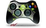 Halftone Splatter Green White - Decal Style Skin fits Microsoft XBOX 360 Wireless Controller (CONTROLLER NOT INCLUDED)