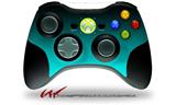 Smooth Fades Neon Teal Black - Decal Style Skin fits Microsoft XBOX 360 Wireless Controller (CONTROLLER NOT INCLUDED)