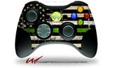 Painted Faded and Cracked Green Line USA American Flag - Decal Style Skin fits Microsoft XBOX 360 Wireless Controller (CONTROLLER NOT INCLUDED)