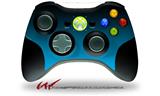 Smooth Fades Neon Blue Black - Decal Style Skin fits Microsoft XBOX 360 Wireless Controller (CONTROLLER NOT INCLUDED)