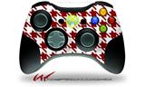 Houndstooth Red Dark - Decal Style Skin fits Microsoft XBOX 360 Wireless Controller (CONTROLLER NOT INCLUDED)